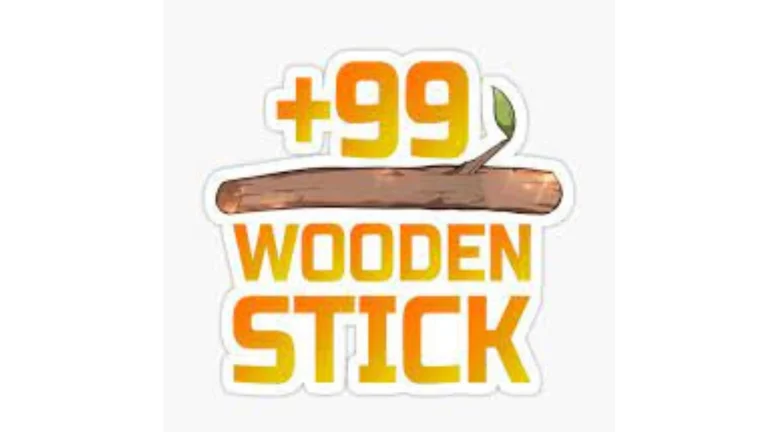 +99 wooden stick WhatsApp sticker